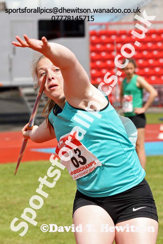 Junior girls javelin, English Schools Track and Field. Photo: David T. Hewitson/Sports for All Pics